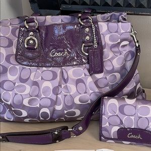 Coach Signature Handbag and wallet